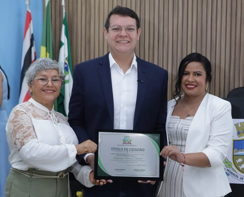 Vinícius Ferro recebe título de cidadão morruense